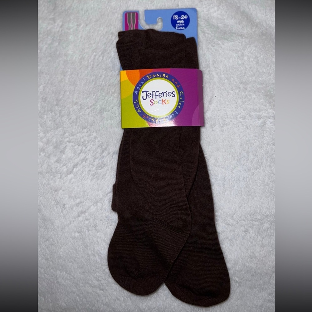 New Jefferies Socks Dark Brown Tights Size 18-24M